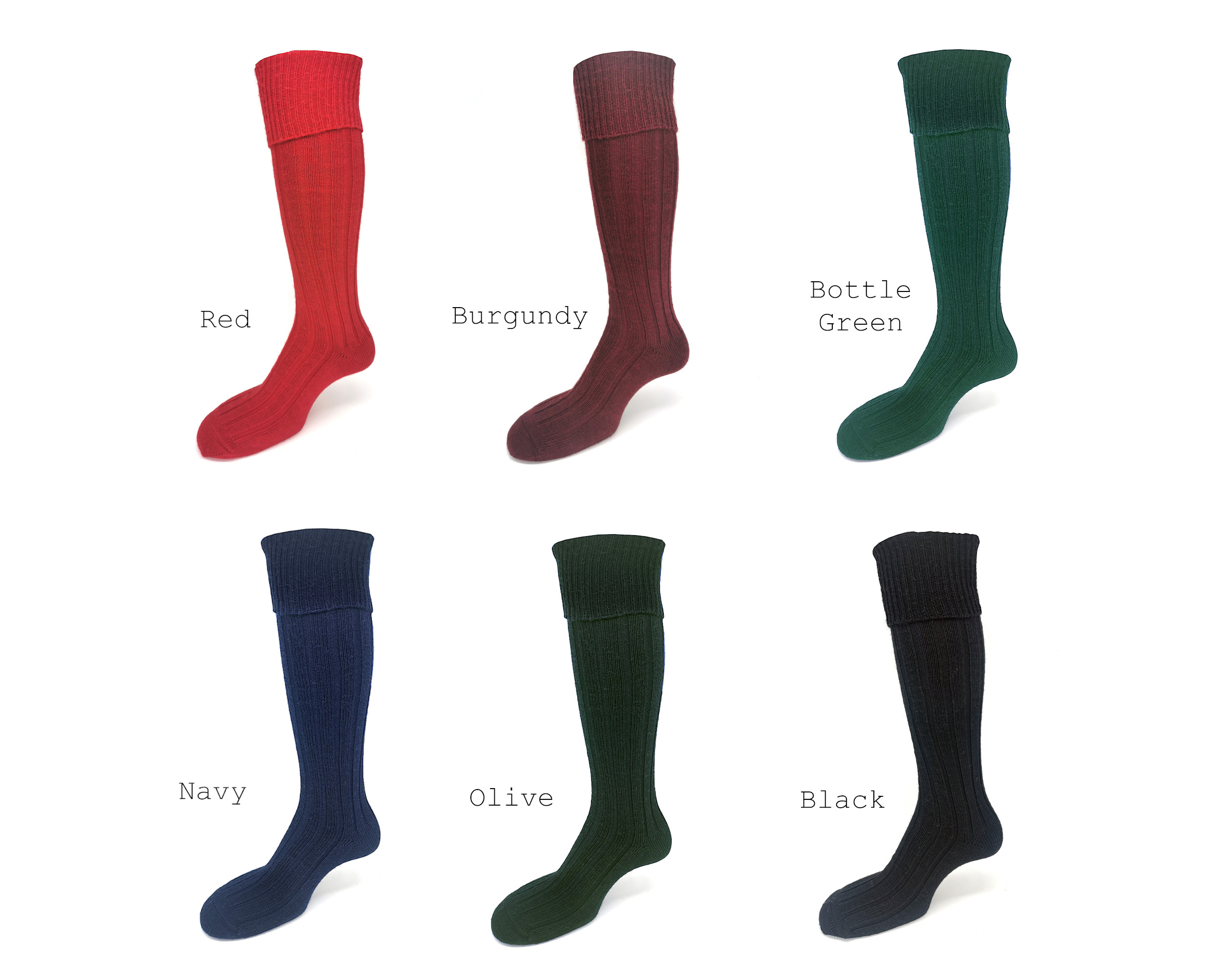 J Alex Swift – Luxury SocksWool turn over top knee high ribbed socks ...