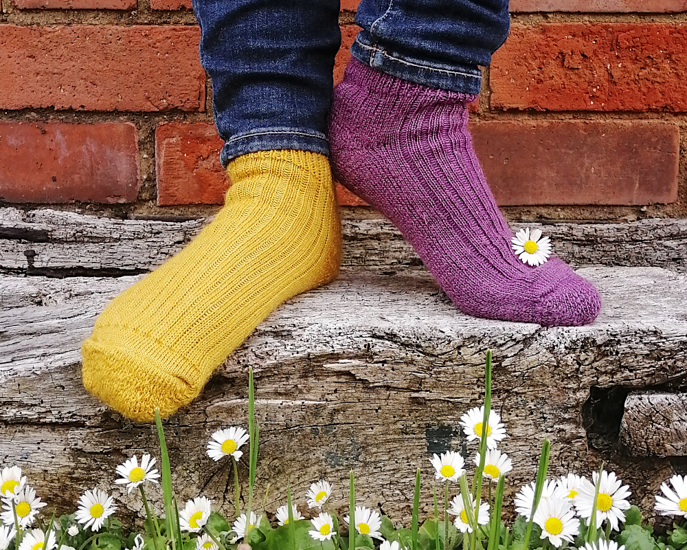 Mohair trainer socks with cushioned sole